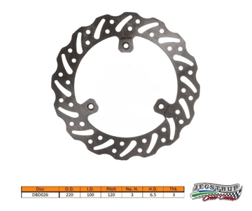 Bremseskive for Delta Braking Yamaha 80 YZ årg. 93 - 01